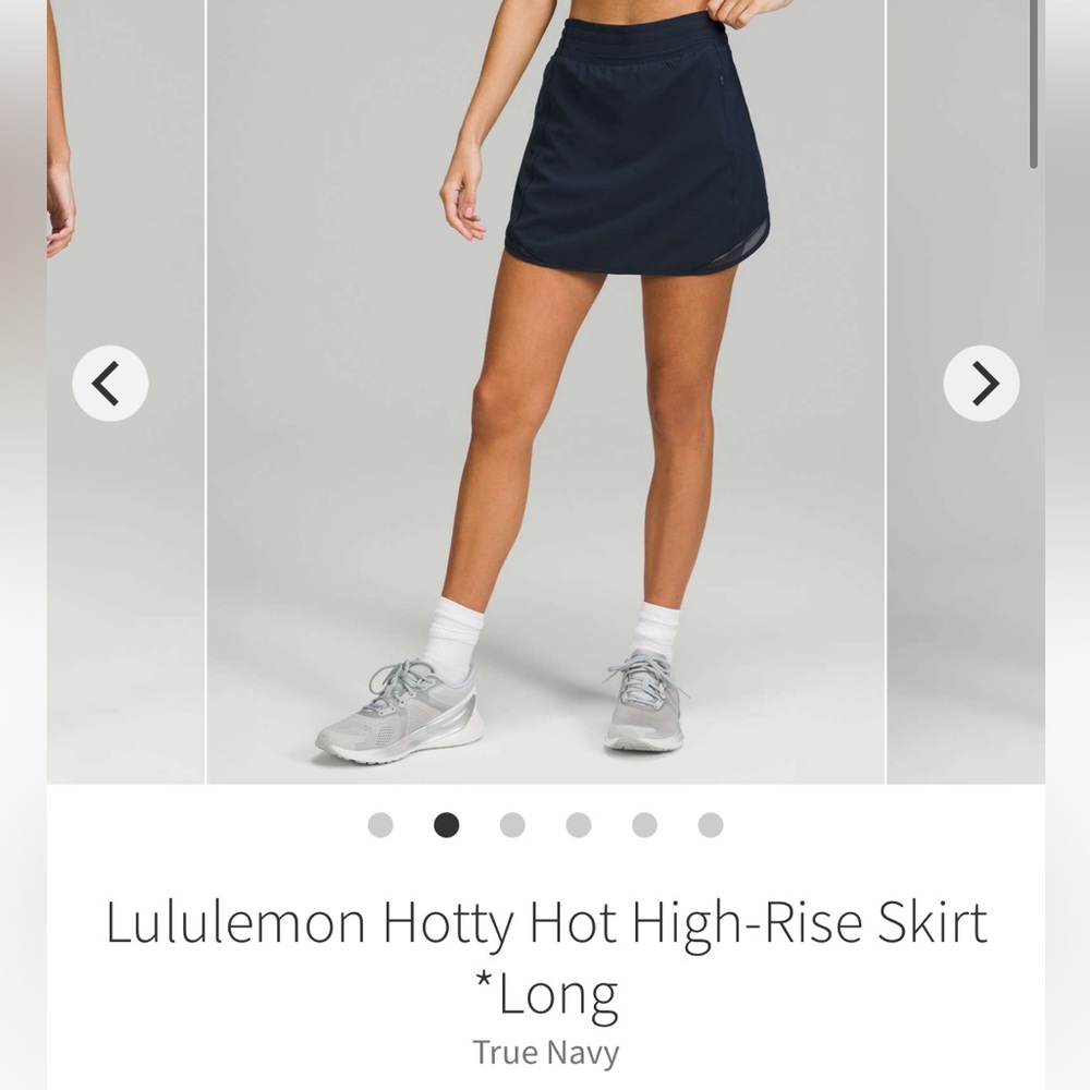 Lululemon Hotty Hot High-Rise Skirt *Long in True Navy size 10